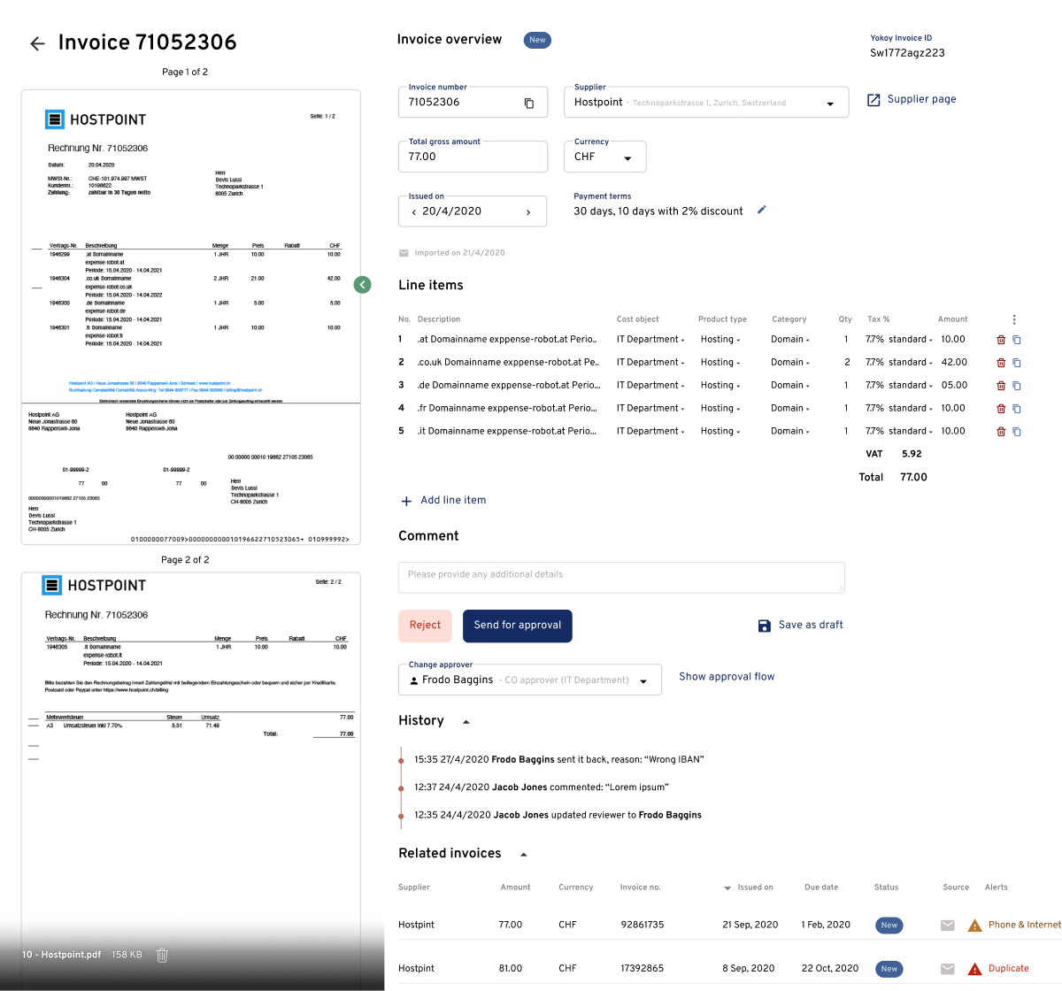 Design iteration 5: Important sections moved to top, out of accordions